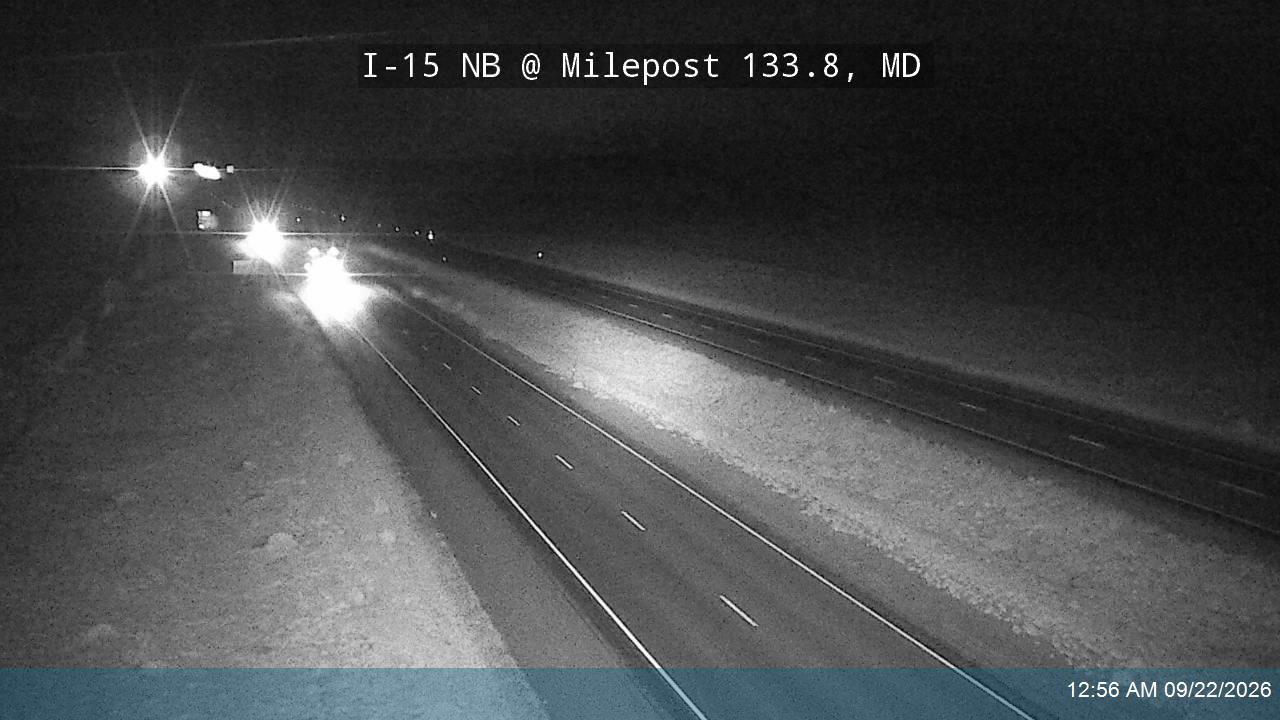 I-15 NB @ Milepost 133.8, MD