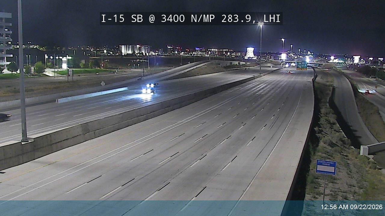 I-15 SB @ 3400 N / MP 283.9, LHI