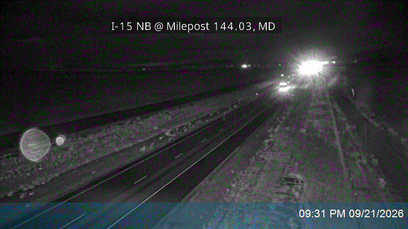 I-15 NB @ Milepost 144.03, MD