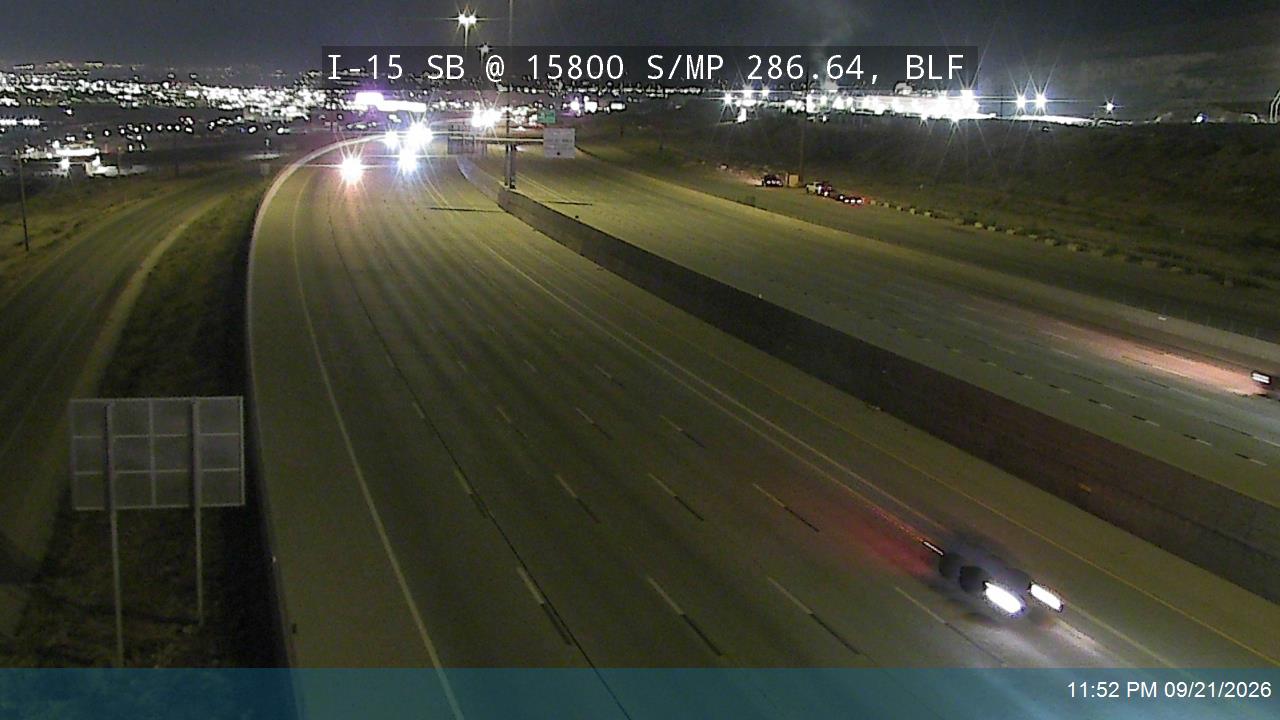 I-15 SB @ 15800 S / MP 286.64, BLF