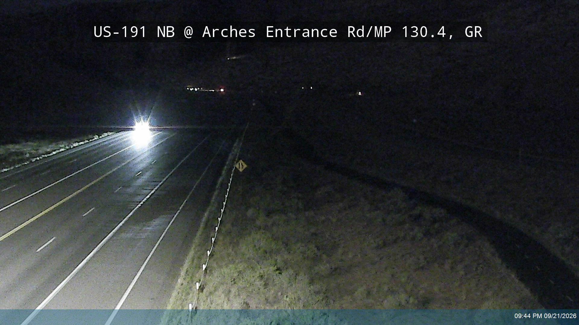 US-191 NB @ Arches Entrance Rd / MP 130.28, GR