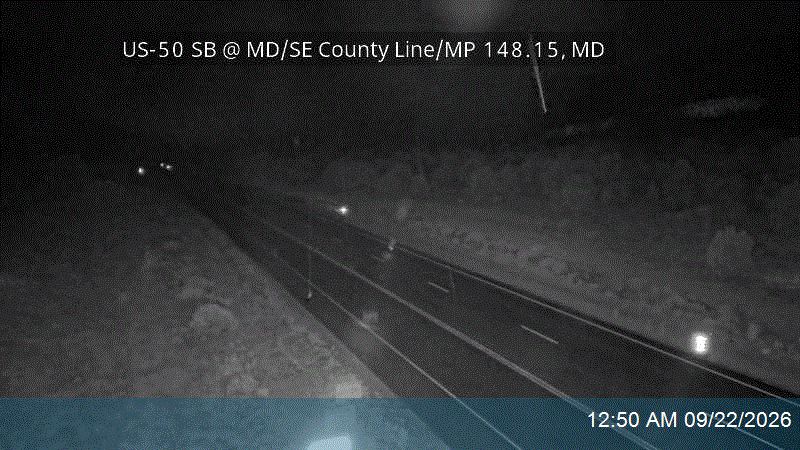 US-50 SB @ MD/SE County Line / MP 148.15, MD