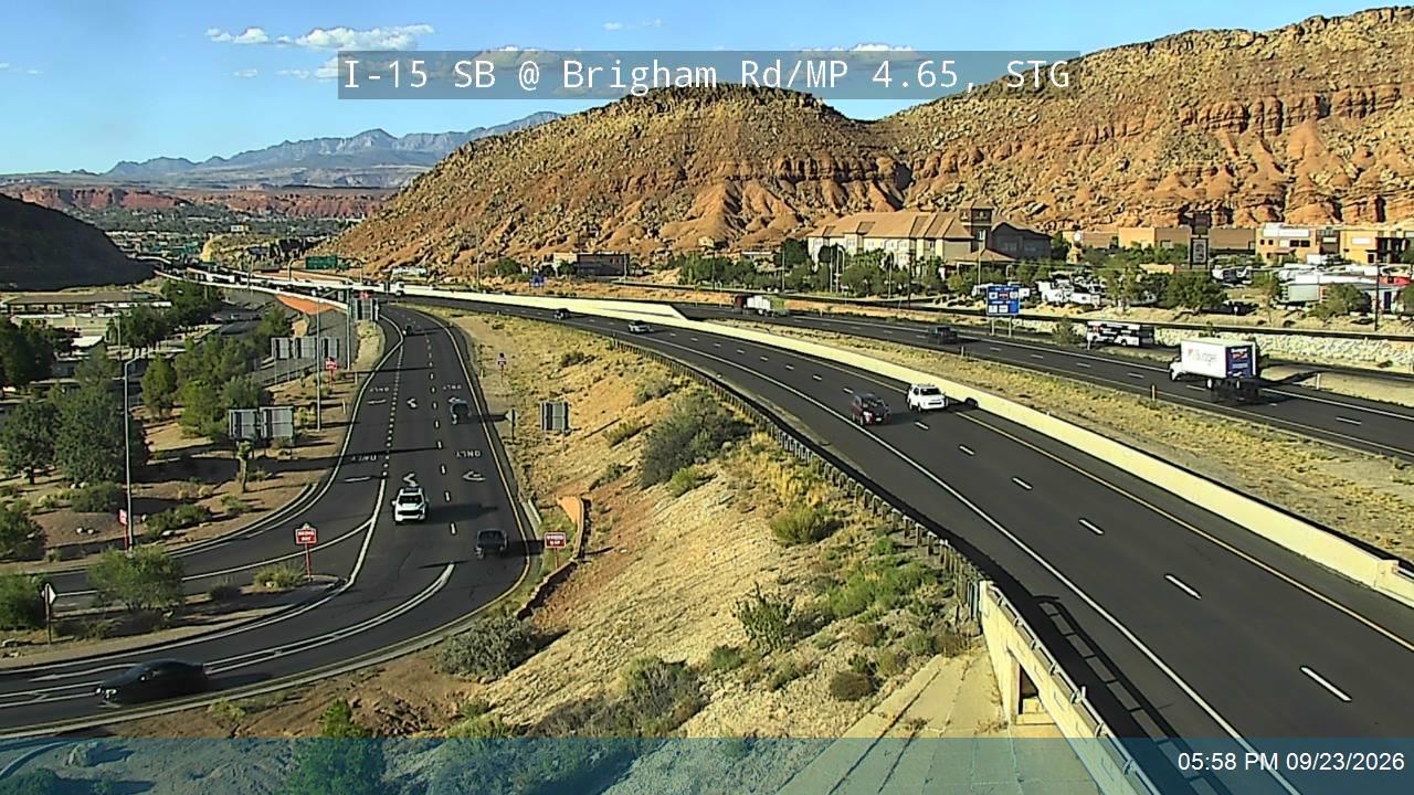 I-15 SB @ Brigham Rd / MP 4.65, STG