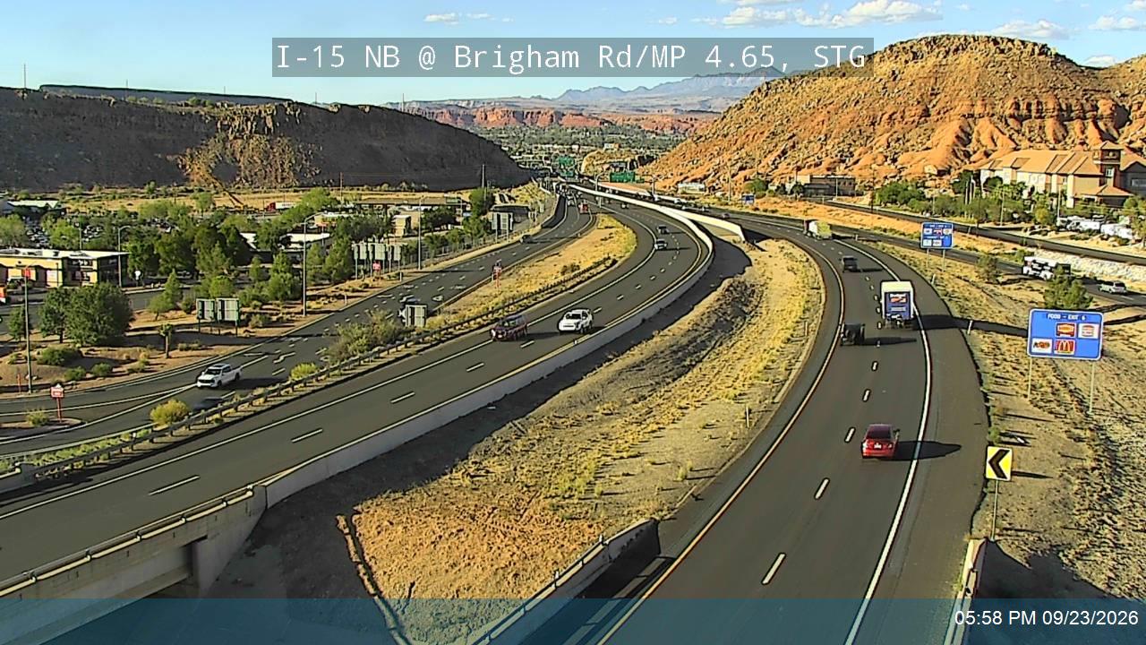 I-15 NB @ Brigham Rd / MP 4.65, STG