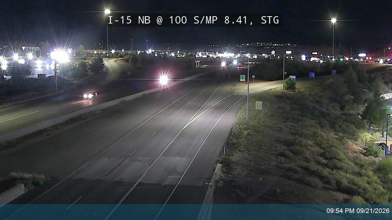 I-15 NB @ 100 S / MP 8.41, STG