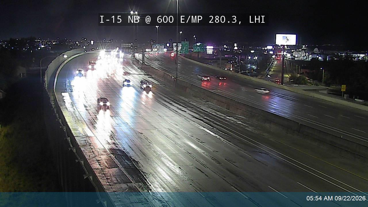 I-15 NB @ 600 E / MP 280.3, LHI