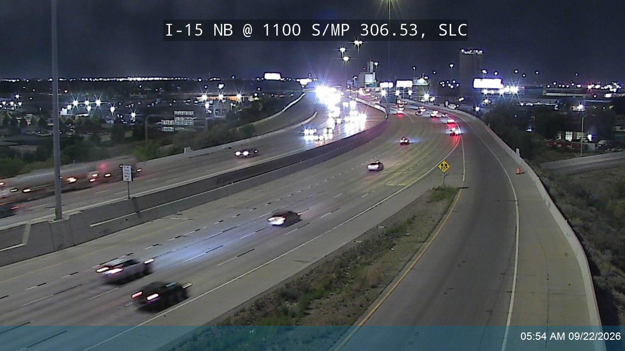 I-15 NB @ 1100 S / MP 306.53, SLC