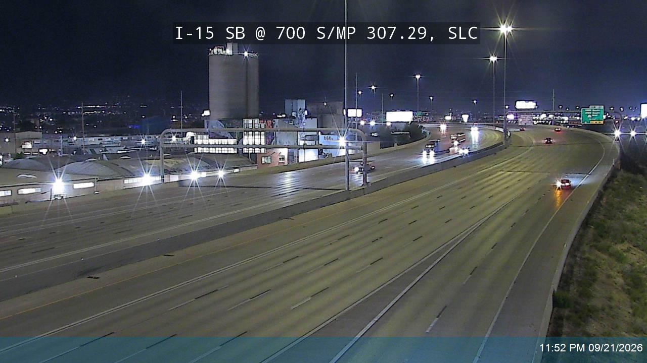 I-15 SB @ 700 S / MP 307.29, SLC
