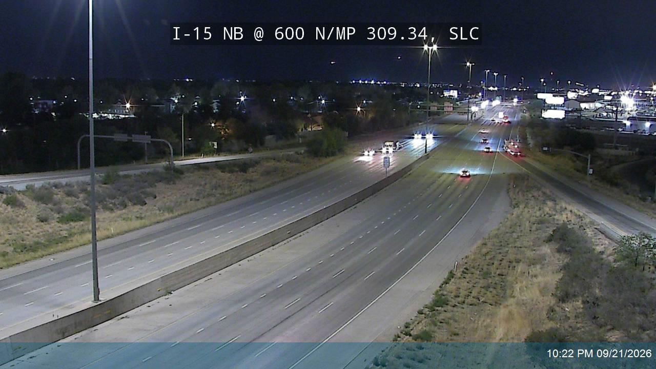 I-15 NB @ 600 N / SR-268 / MP 309.34, SLC