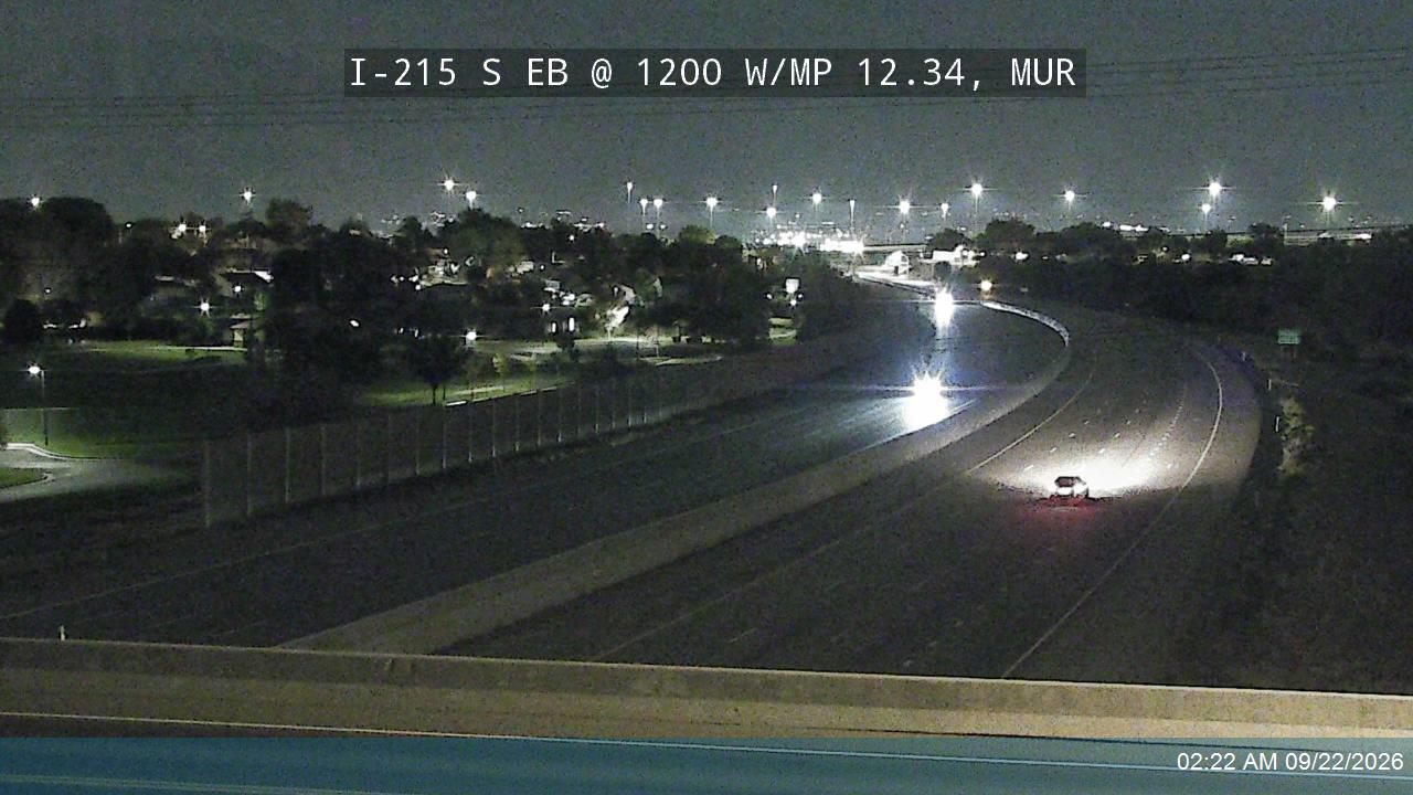 I-215 S EB @ 1200 W / Murray Pkwy Ave / MP 12.34, MUR