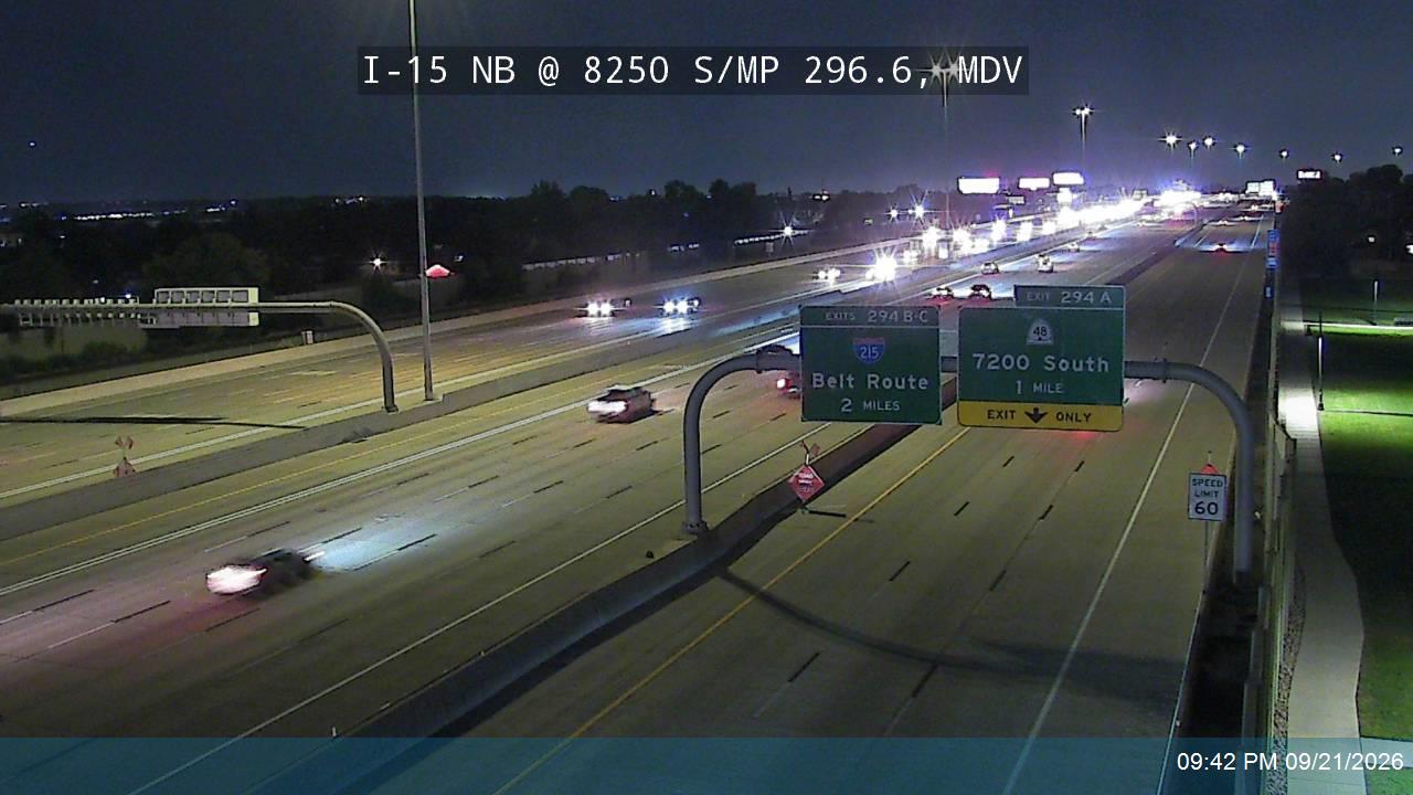 I-15 NB @ 8250 S / MP 296.6, MDV