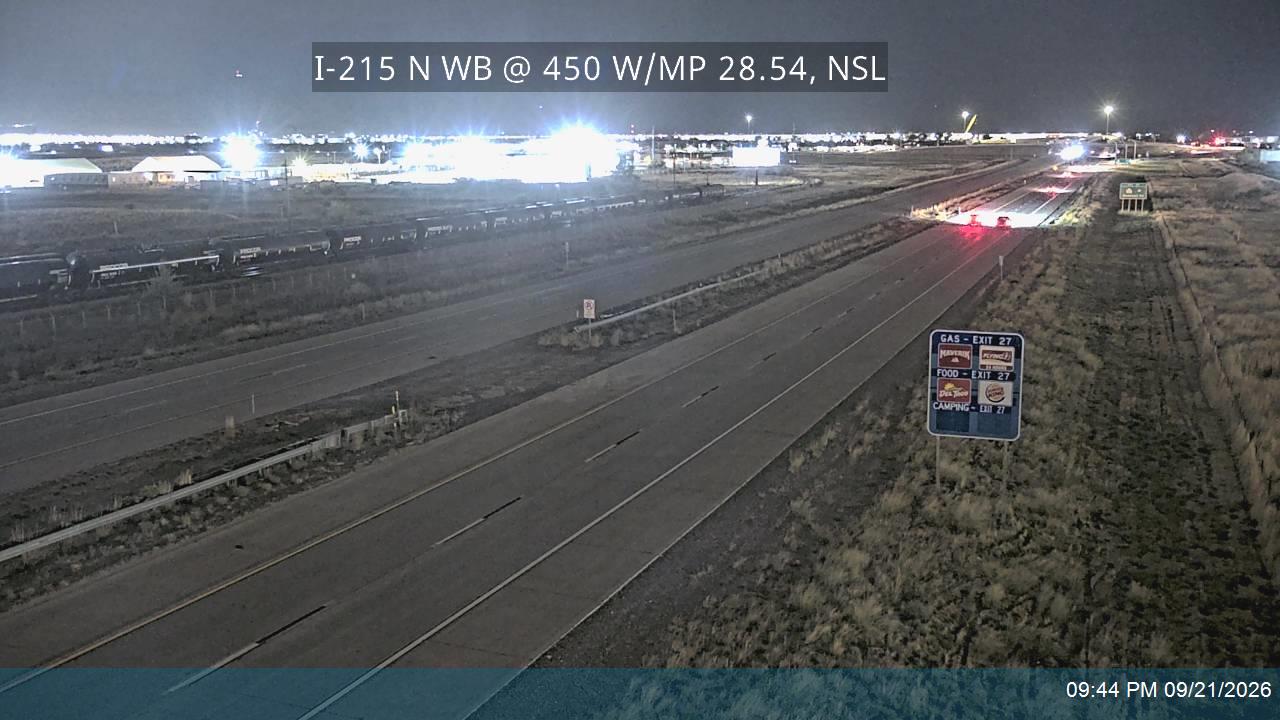 I-215 N WB @ 450 W / MP 28.54, NSL