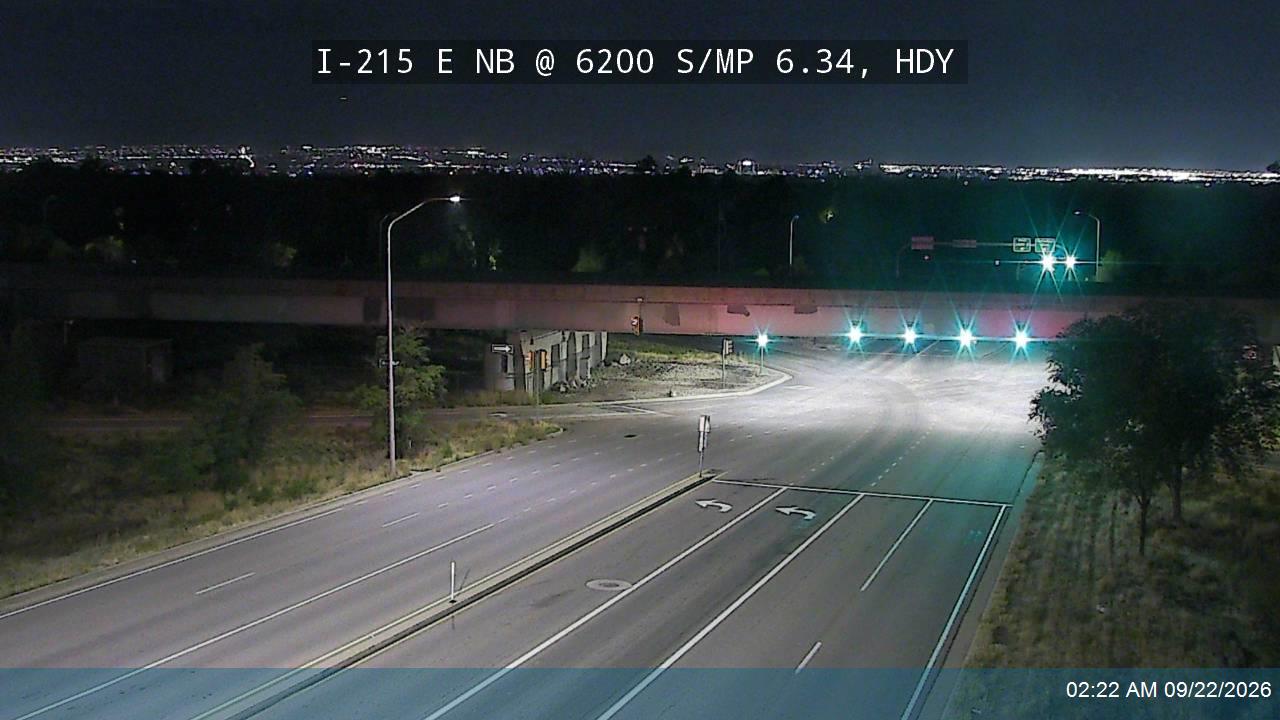 I-215 E NB @ 6200 S / SR-190 / MP 6.34, HDY