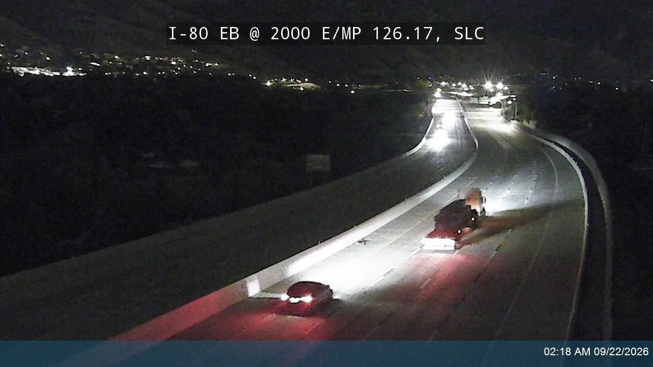 I-80 EB @ 2000 E / MP 126.17, SLC