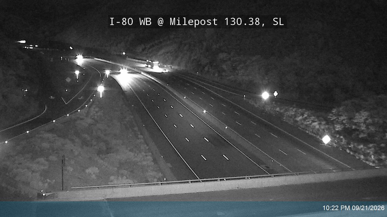 I-80 / Parleys Canyon WB @ East Quarry / MP 130.38, SL