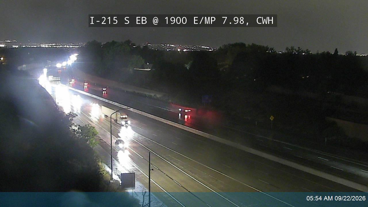 I-215 S EB @ 1900 E / MP 7.98, CWH