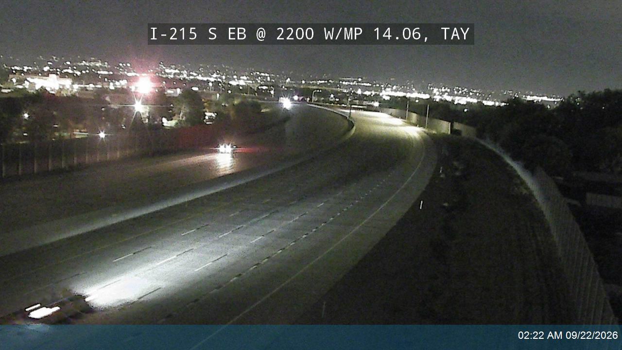 I-215 S EB @ 2200 W / MP 14.06, TAY
