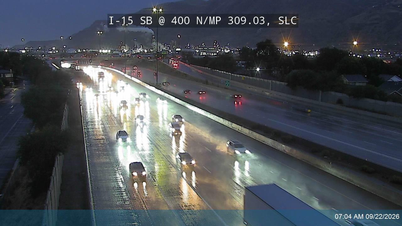 I-15 SB @ 400 N / MP 309.03, SLC