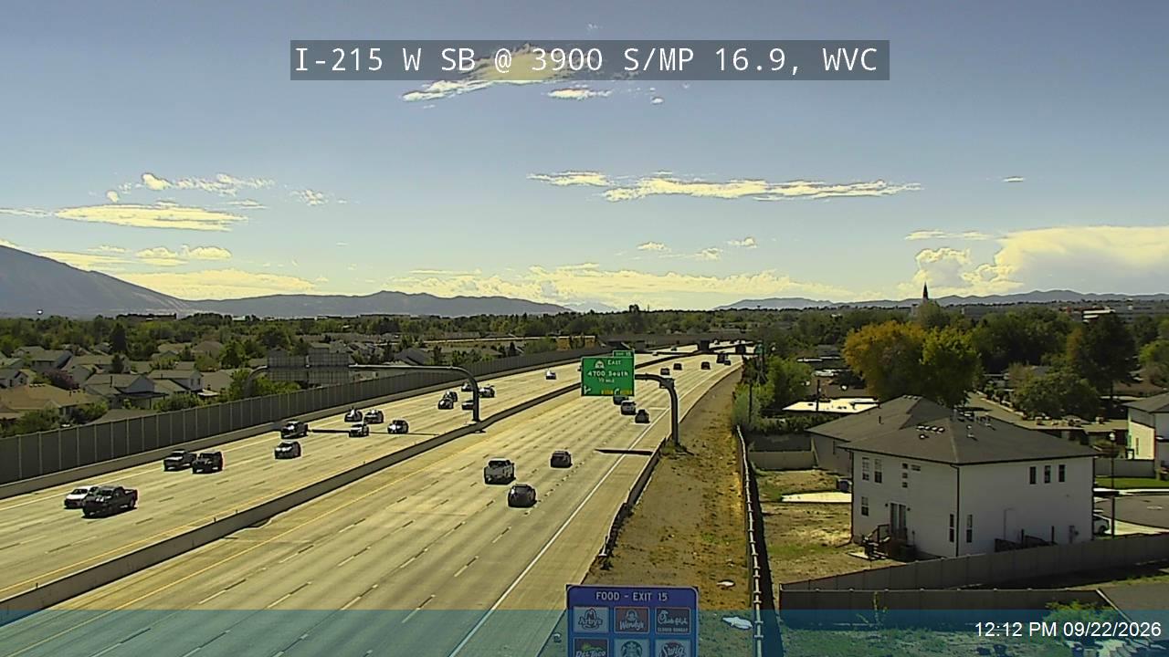 I-215 W SB @ 3900 S / MP 16.9, WVC