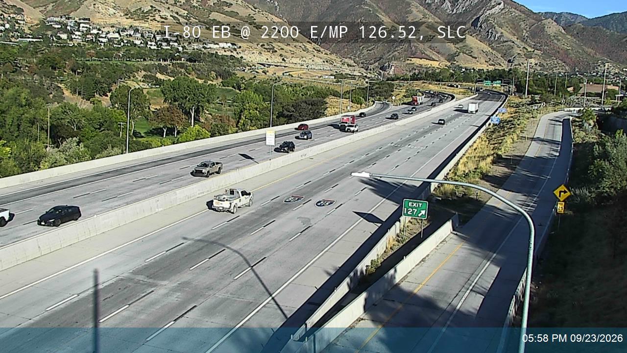 I-80 EB @ 2200 E / MP 126.52, SLC