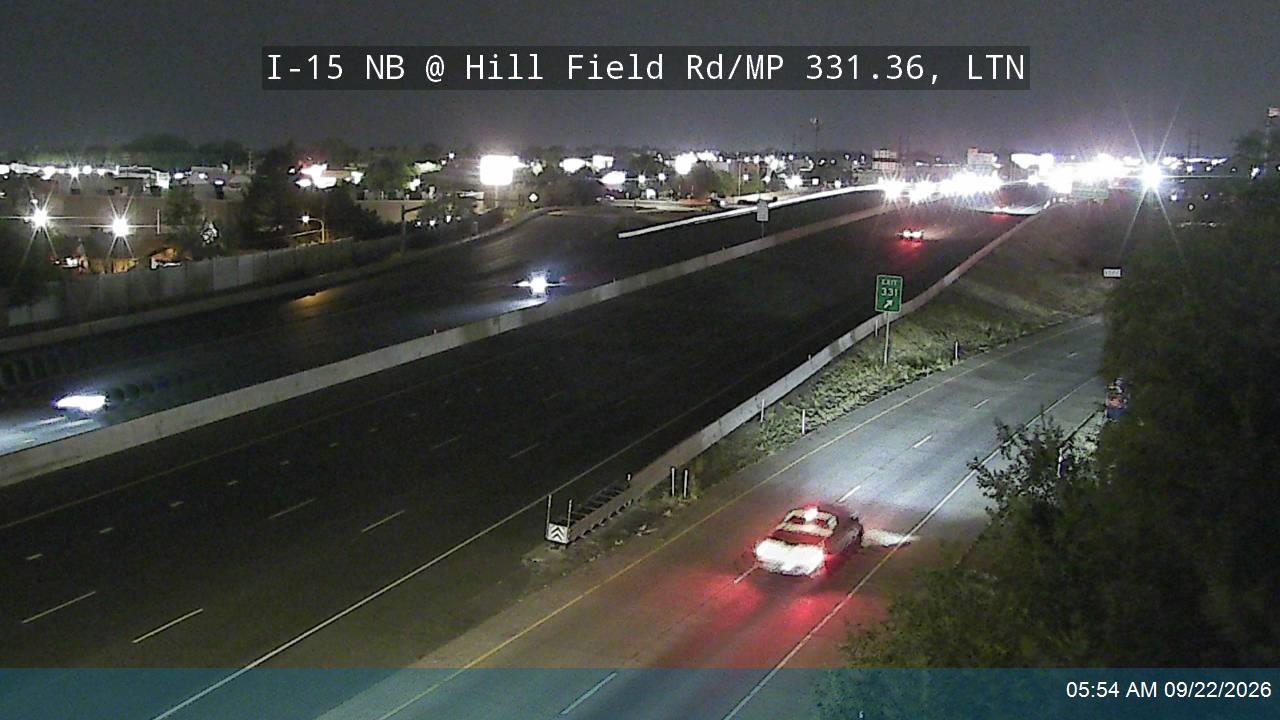 I-15 NB @ Hill Field Rd / 750 N / SR-232 / MP 331.36, LTN