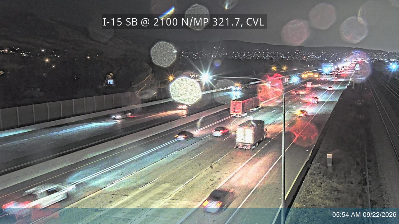 I-15 SB @ 2100 N / MP 321.7, CVL