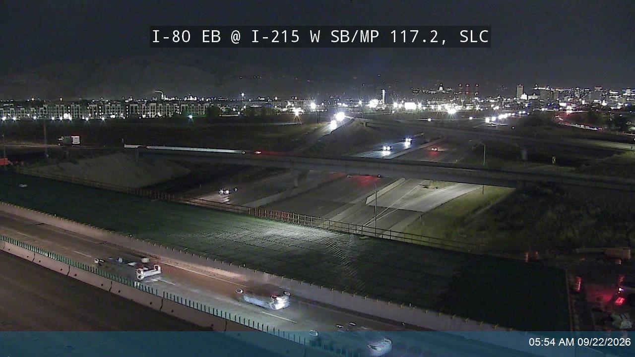 I-80 EB @ I-215 W SB / MP 117.2, SLC