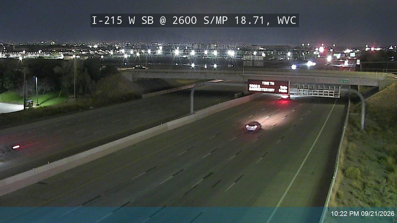 I-215 W SB @ 2600 S / MP 18.71, WVC