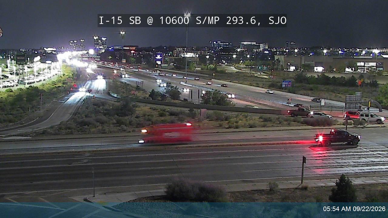 I-15 SB @ 10600 S / South Jordan Pkwy / SR-151 / MP 293.6, SJO