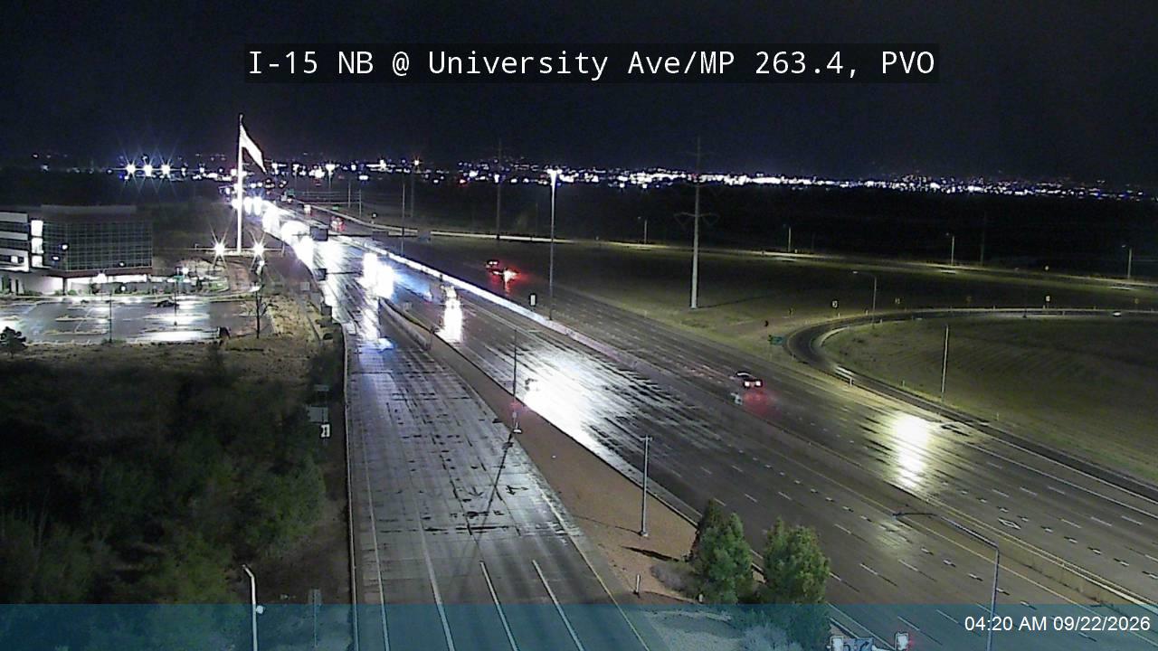 I-15 NB @ University Ave / US-189 / 1860 S / MP 263.4, PVO