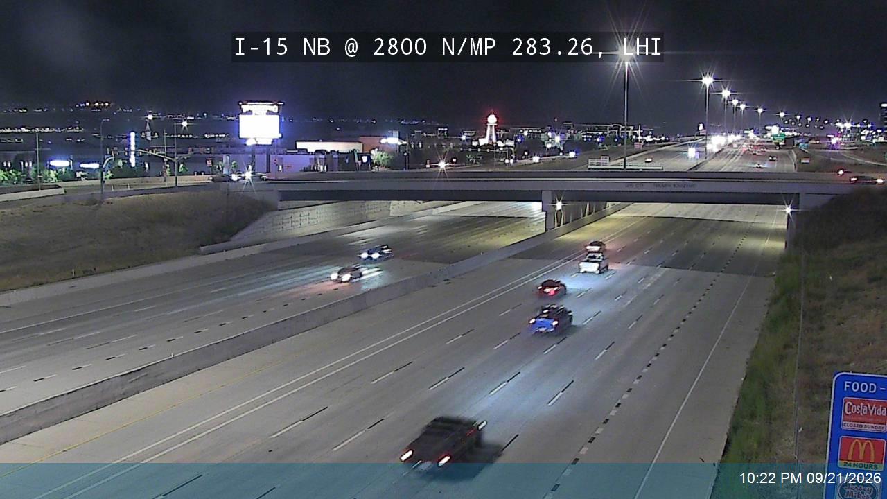 I-15 NB @ 2800 N / MP 283.26, LHI