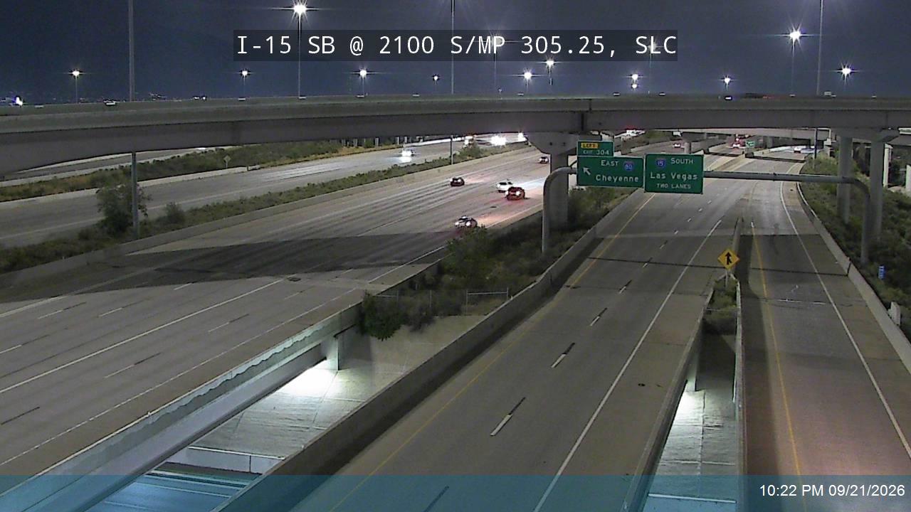 I-15 SB @ 2100 S / SR-201 / MP 305.25, SLC