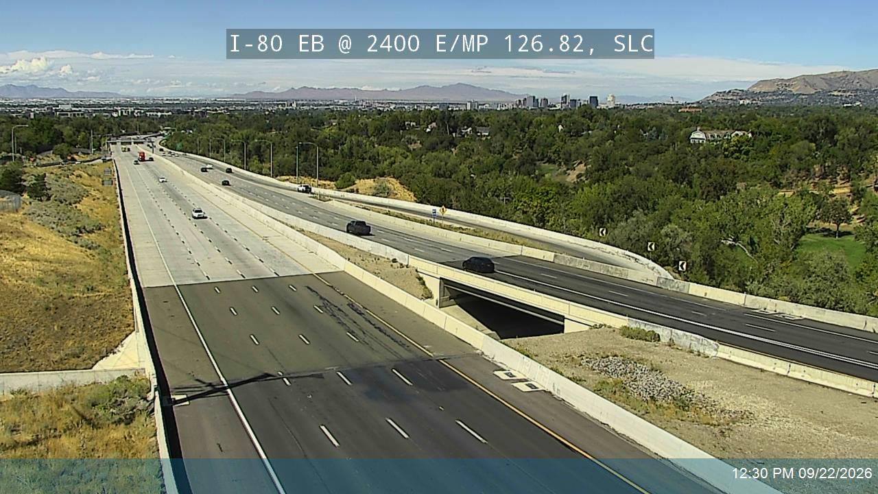 I-80 EB @ 2400 E / MP 126.82, SLC