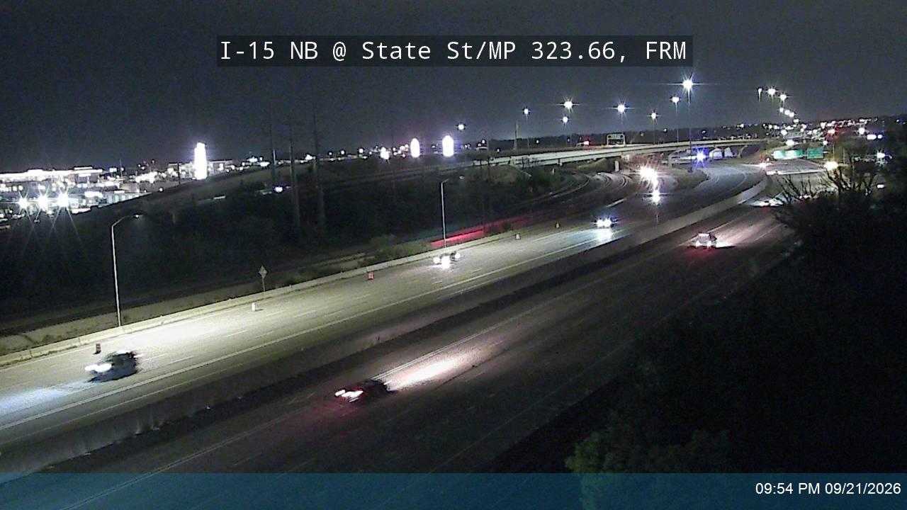 I-15 NB @ State St / MP 323.66, FRM