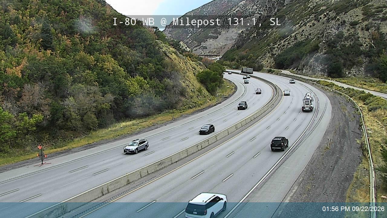 I-80 / Parleys Canyon WB @ Milepost 131.1, SL