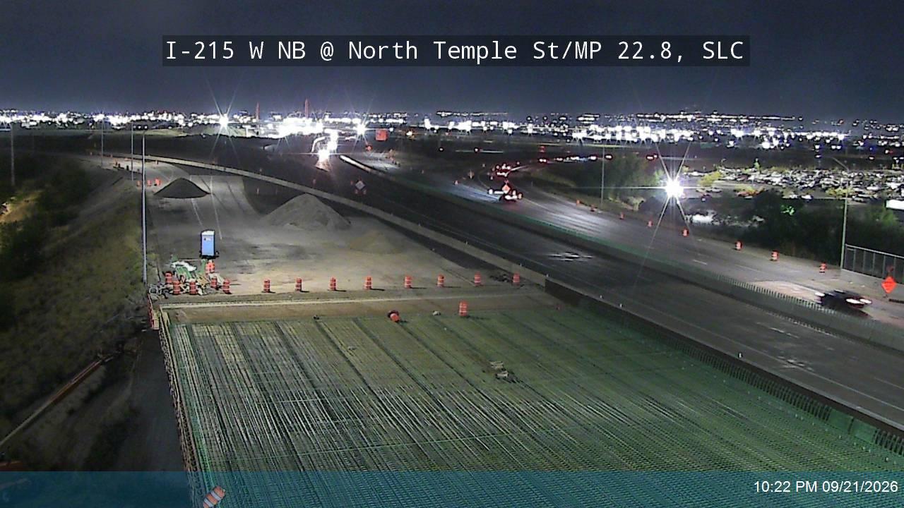 I-215 W NB @ North Temple St / MP 22.8, SLC