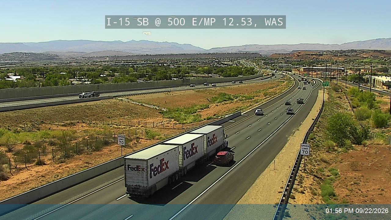 I-15 SB @ 500 E / MP 12.53, WAS