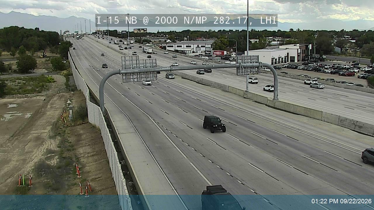 I-15 NB @ 2000 N / MP 282.17, LHI