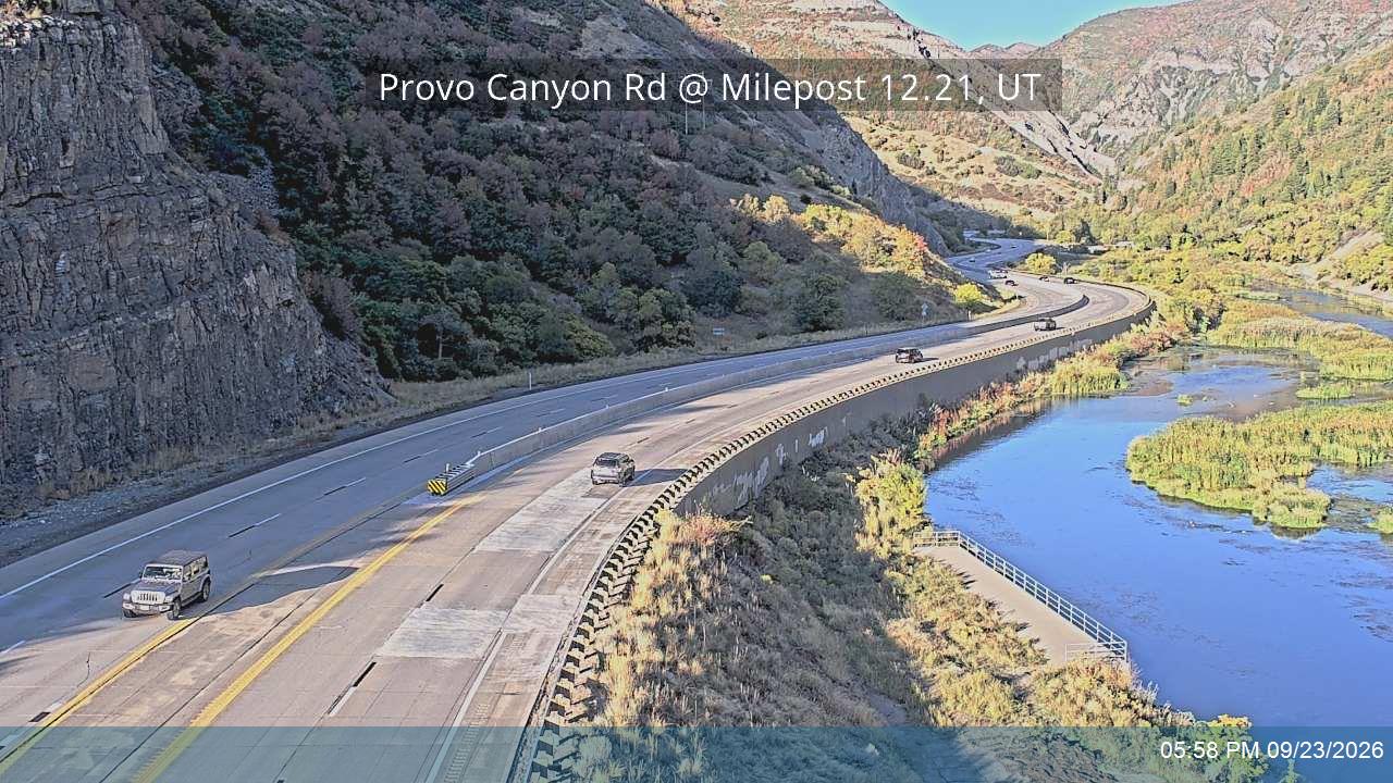 Provo Canyon Rd / US-189 @ Milepost 12.21, UT