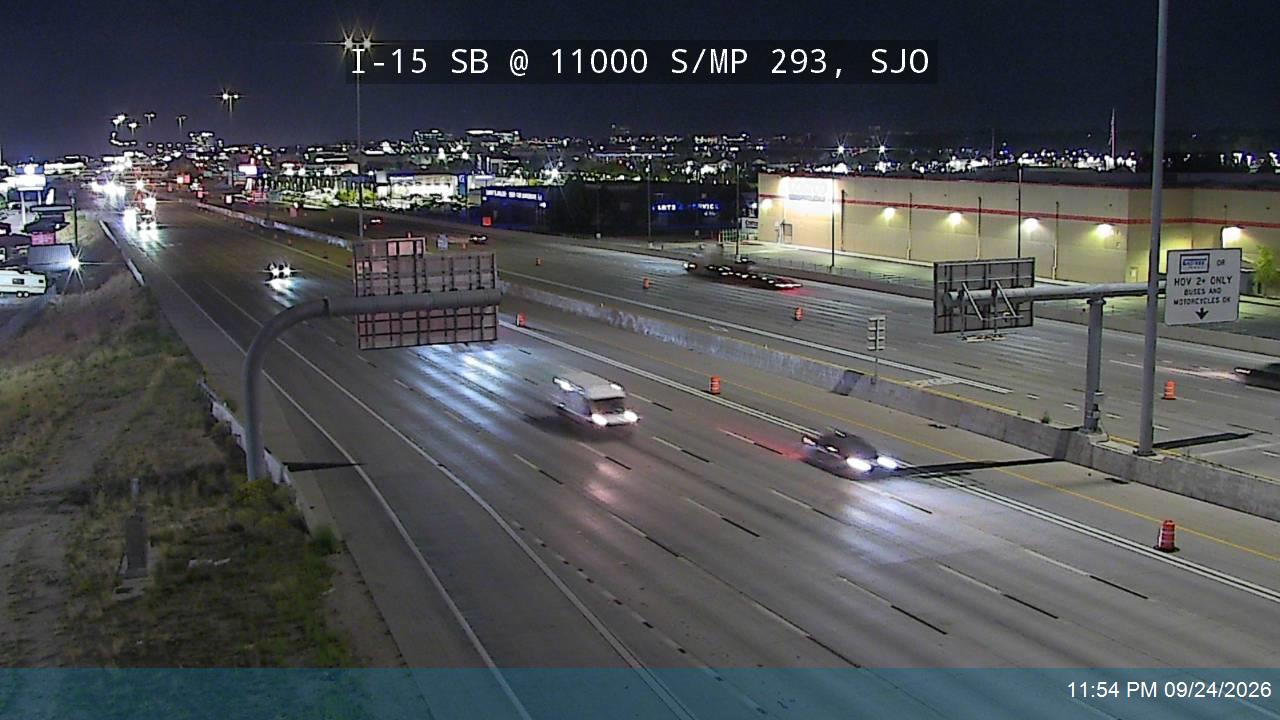 I-15 SB @ 11000 S / MP 293, SJO