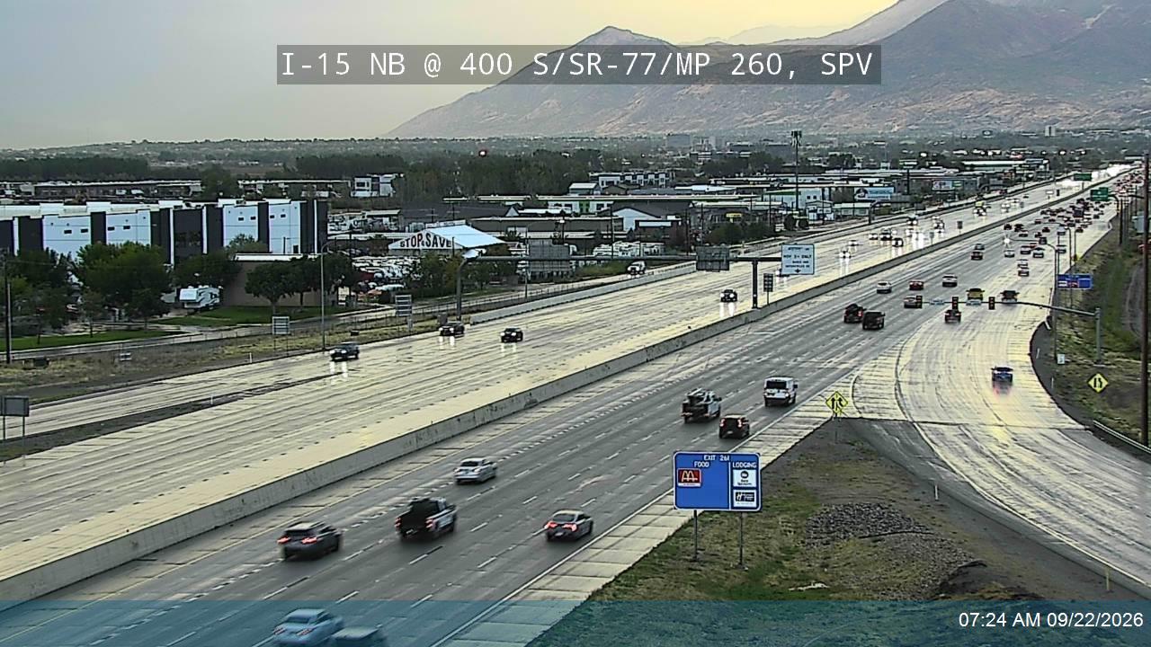 I-15 NB @ 400 S / SR-77 / MP 260, SPV