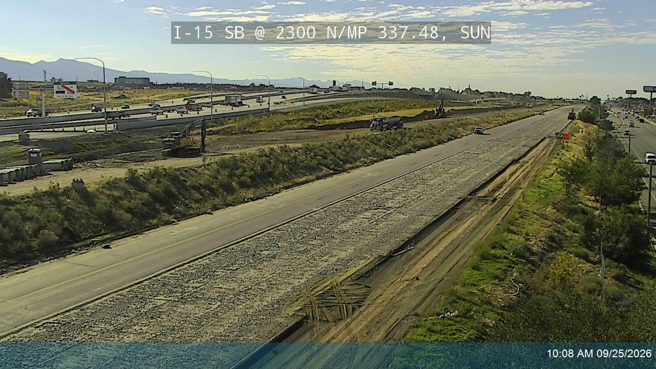 I-15 SB @ 2300 N / MP 337.48, SUN