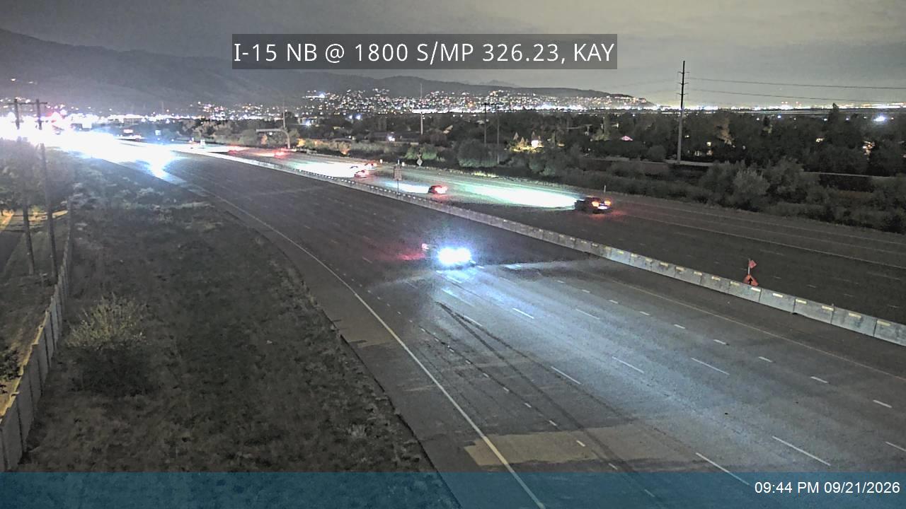 I-15 NB @ 1800 S / MP 326.23, KAY