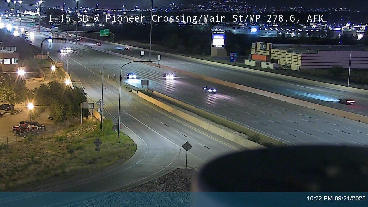 I-15 SB @ Pioneer Crossing / Main St / SR-145 / MP 278.6, AFK