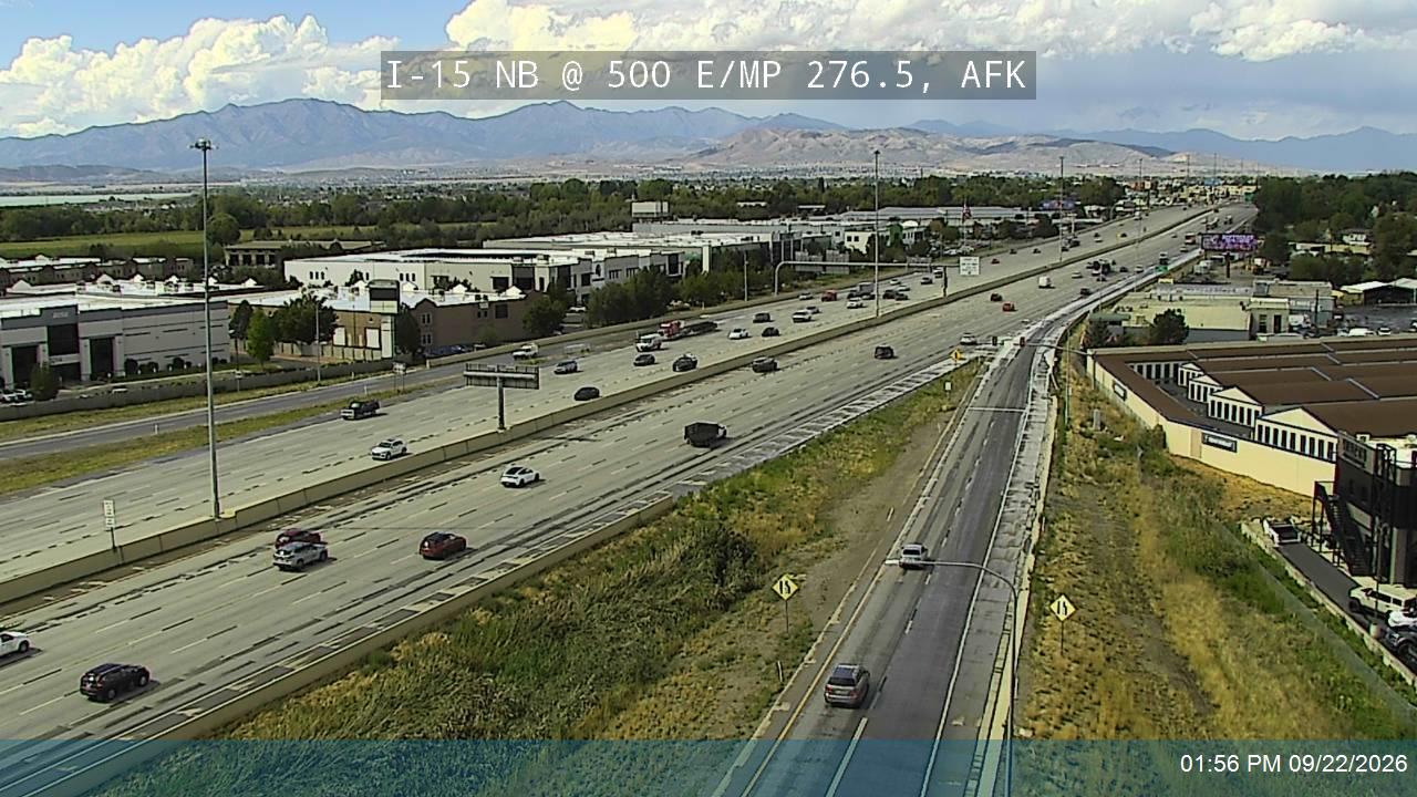 I-15 NB @ 500 E / SR-180 / MP 276.5, AFK