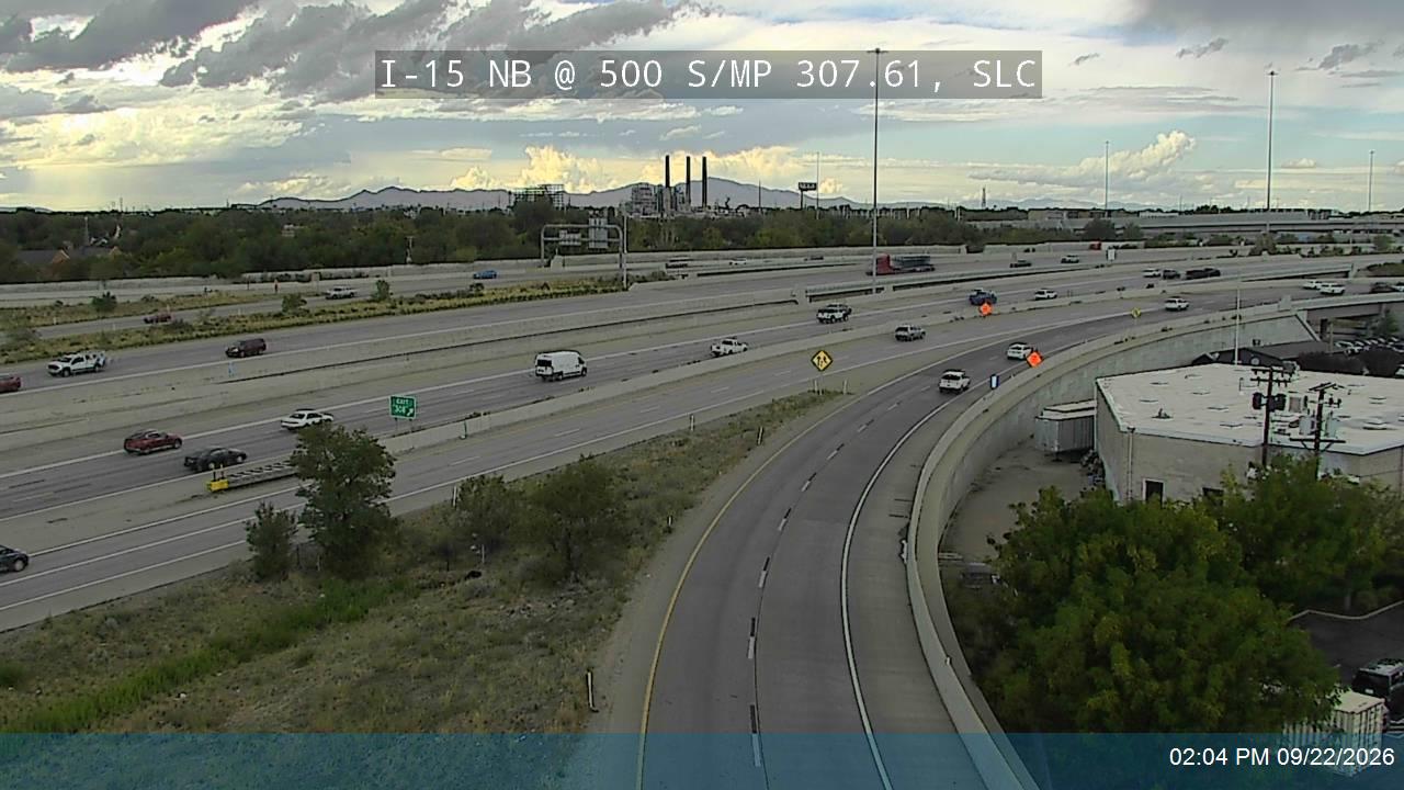 I-15 NB @ 500 S / MP 307.61, SLC