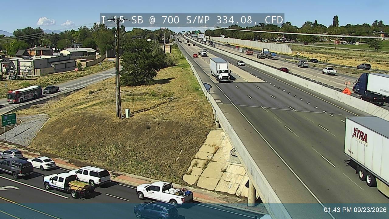 I-15 SB @ 700 S / SR-193 / MP 334.08, CFD