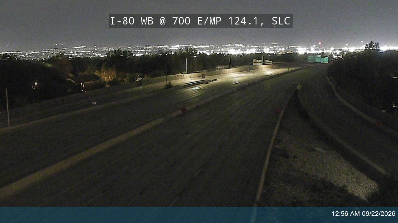 I-80 WB @ 700 E / SR-71 / MP 124.1, SLC