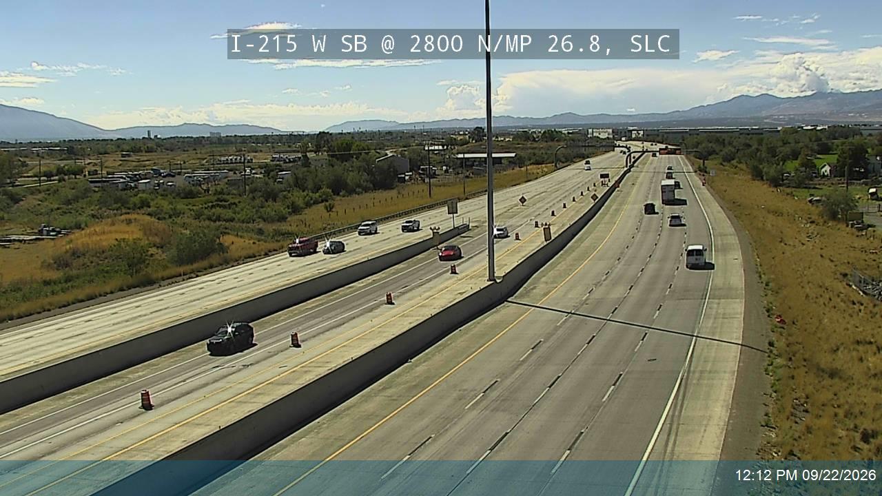 I-215 W SB @ 2800 N / MP 26.8, SLC