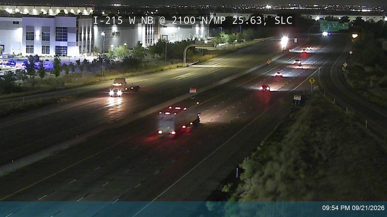I-215 W NB @ 2100 N / MP 25.63, SLC